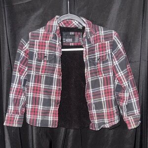 Micros Red and Black Checkered Shirt jacket. Size 7
